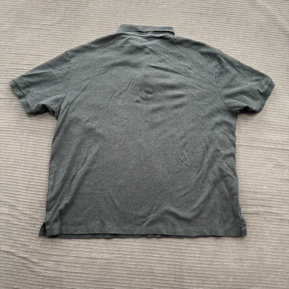 Polo Ralph Lauren Polo Shirt Men 2XB Black Cotton Logo Pony Short Sleeve Preppy.